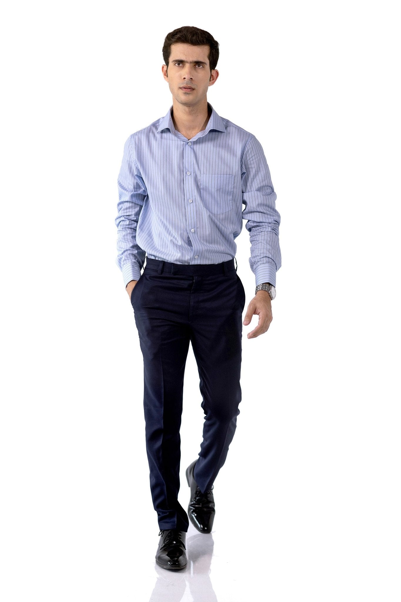 Blue Bengal Stripe Shirt – Non-Iron