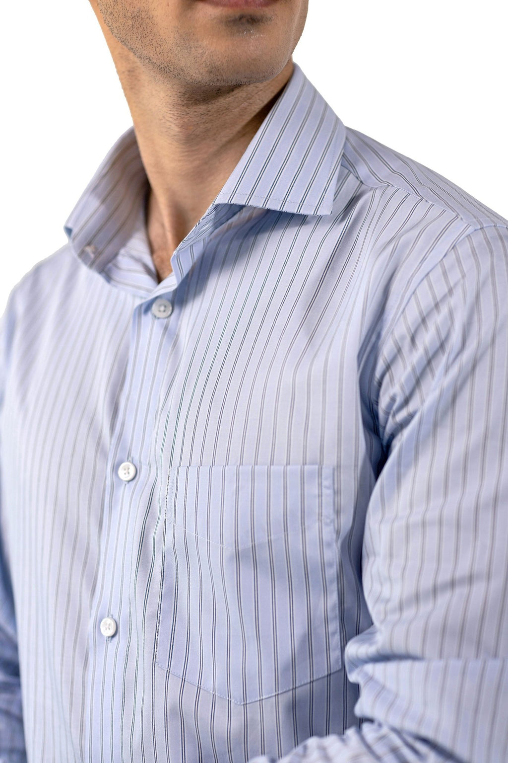 Blue Bengal Stripe French Cuff Shirt –Non-Iron