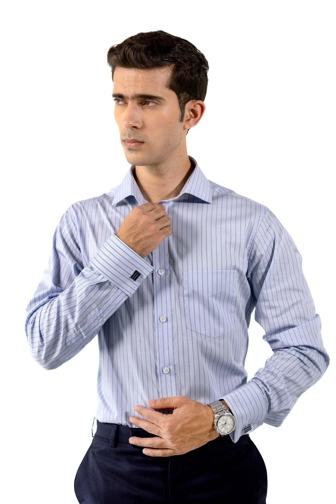 Blue Bengal Stripe Shirt – Non-Iron