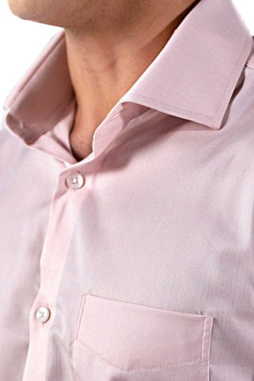Pink Herringbone French Cuff Shirt – 100s 2-Ply