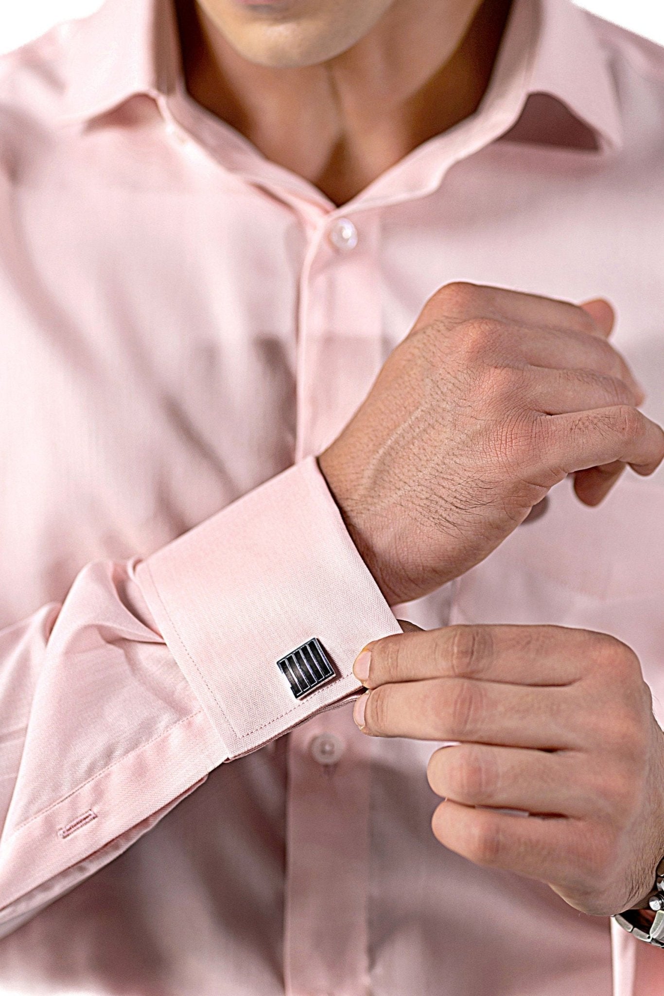 Pink Herringbone Shirt – 100s 2-Ply