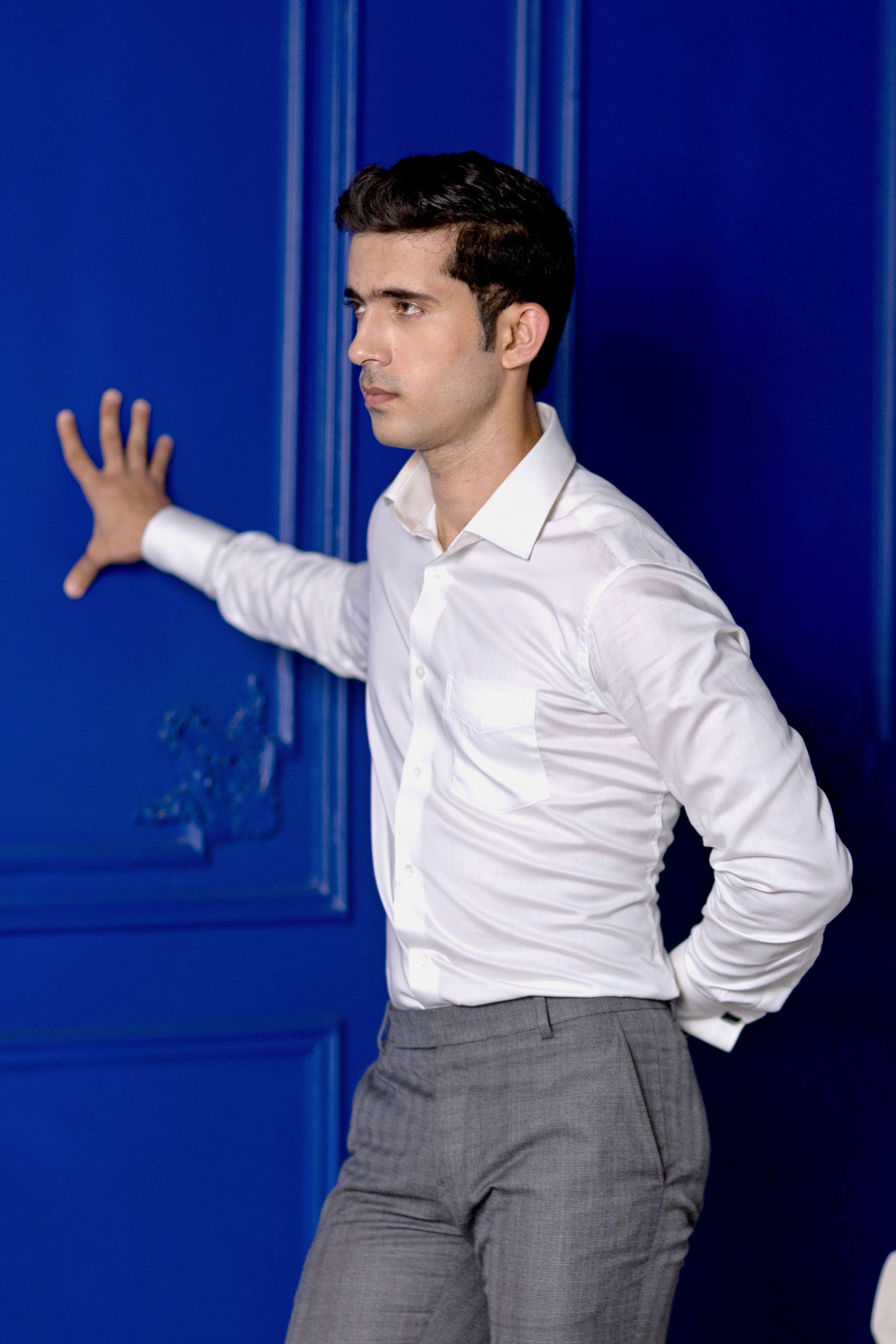 White Fine Herringbone Shirt 80s 2-Ply – slide 2