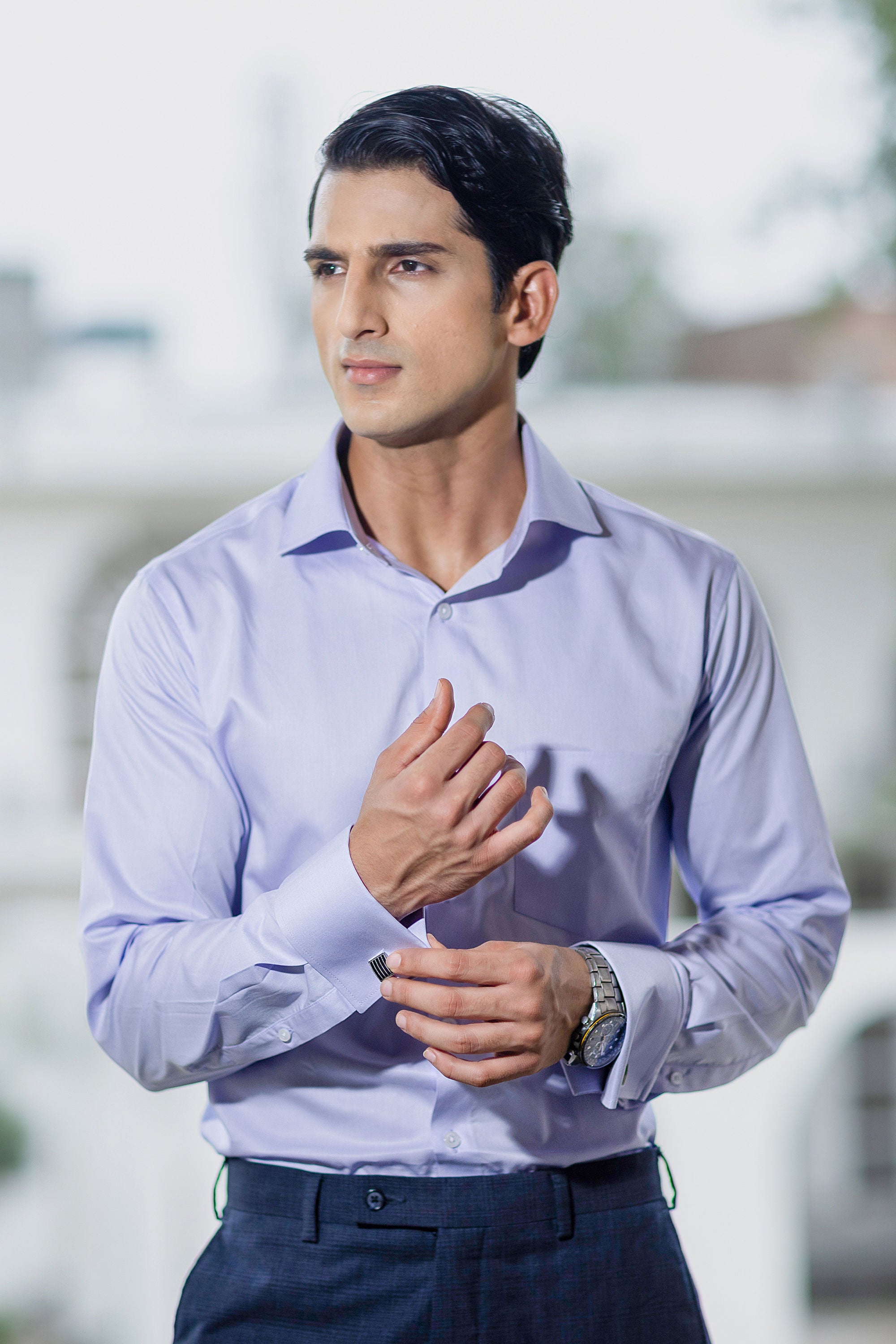 Lavender Twill French Cuff Shirt – Ultra Fine 200s 2-Ply