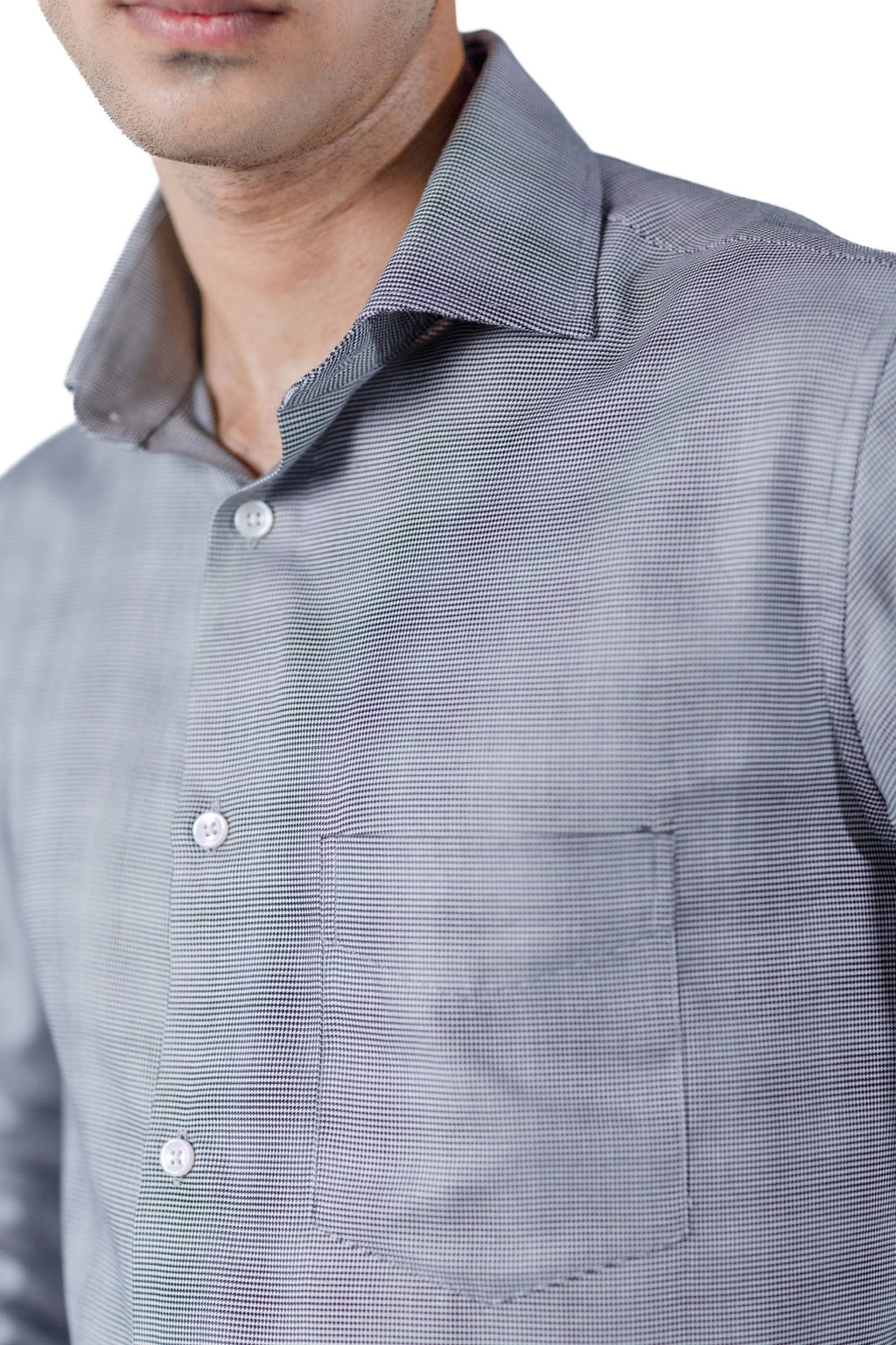 Black & White Puppytooth French Cuff Shirt – 60s 2-Ply