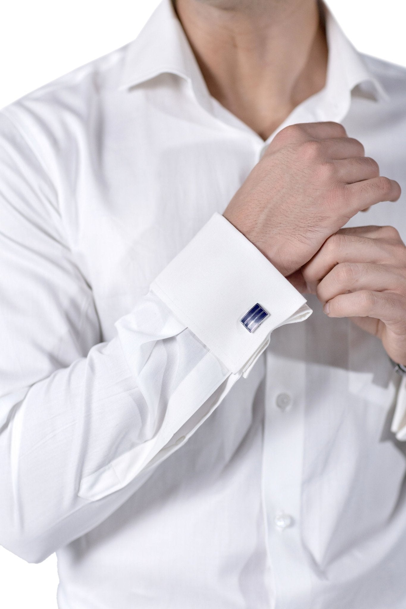 White Twill French Cuff Shirt 80s 2 Ply