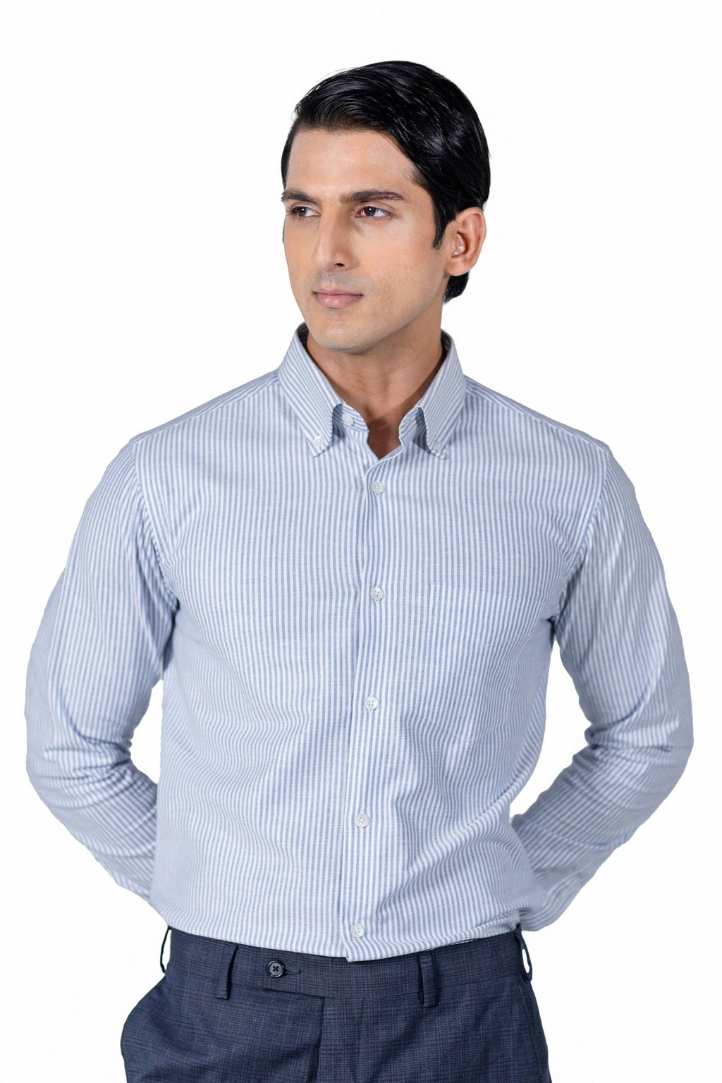 Classic Blue Oxford Stripe - Organic Cotton