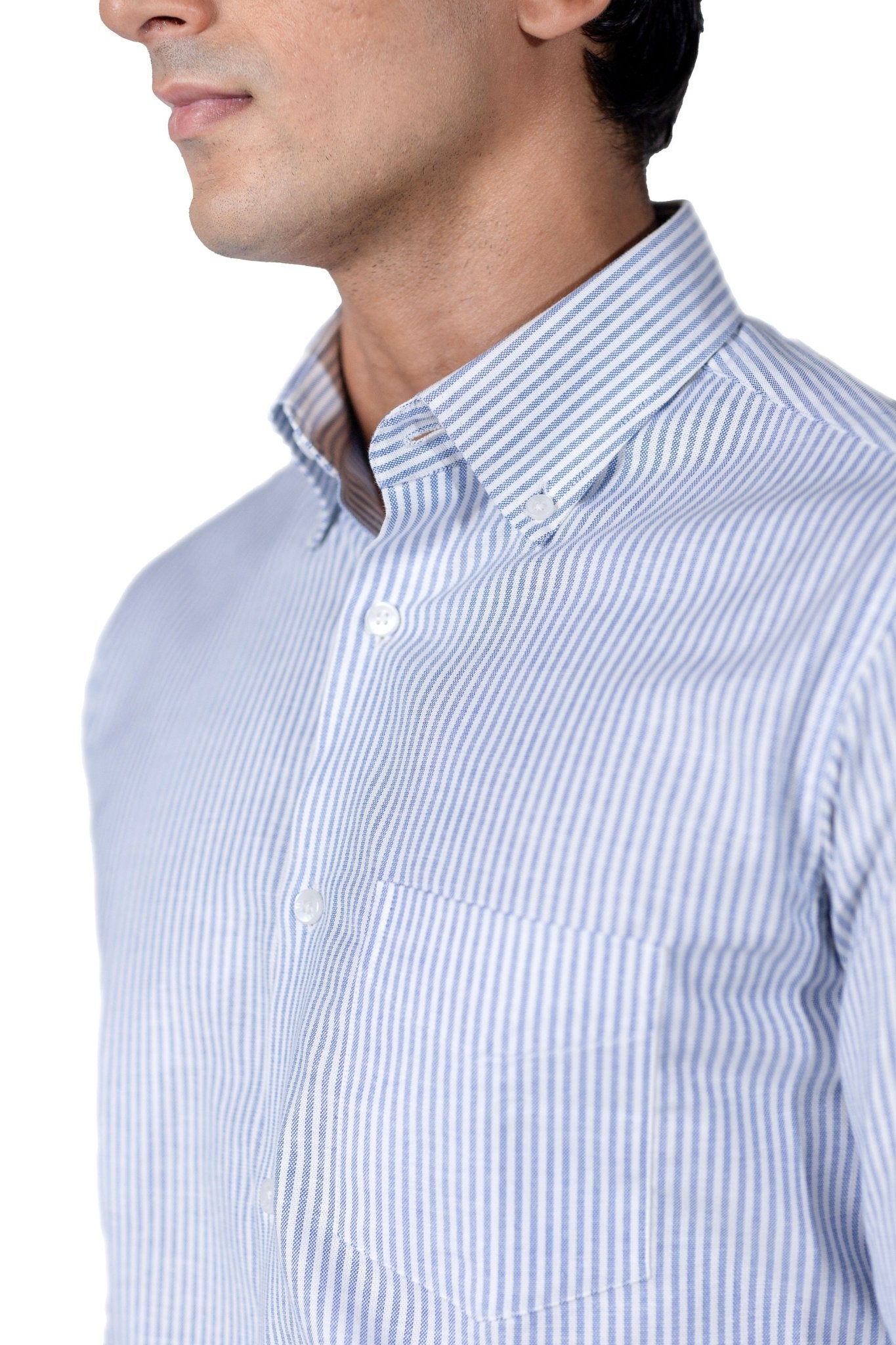 Classic Blue Oxford Stripe - Organic Cotton