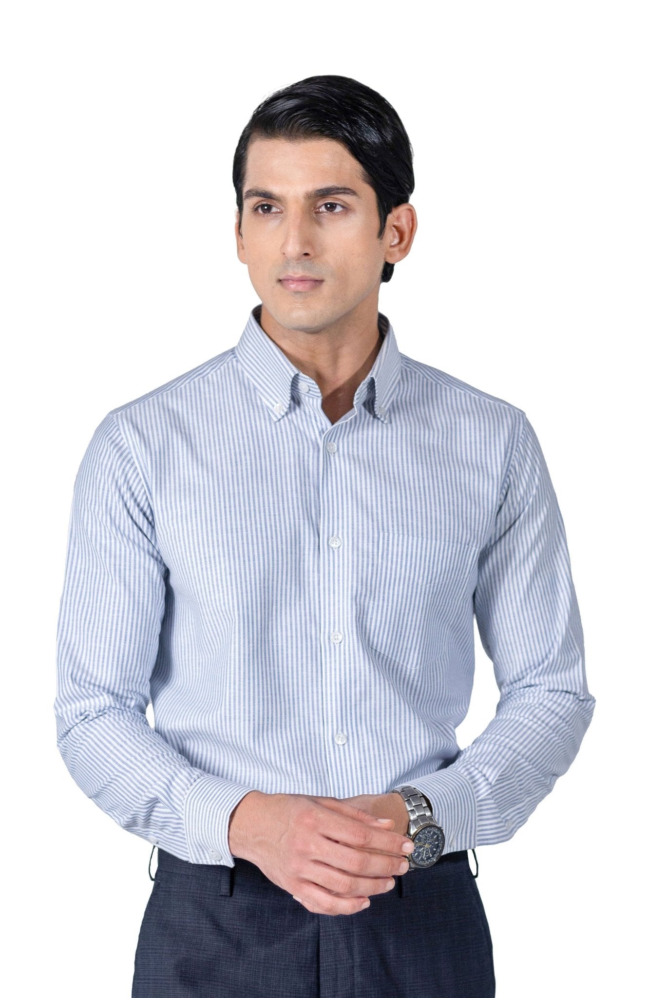 Classic Blue Oxford Stripe - Organic Cotton