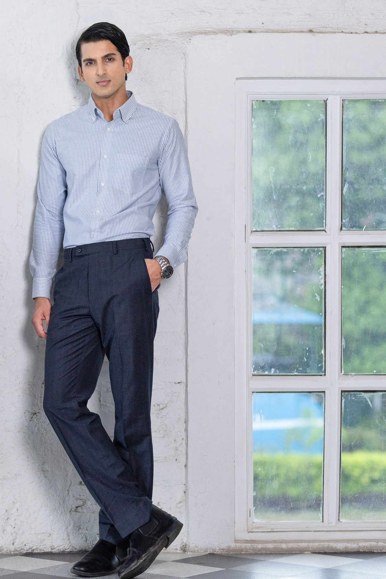 Classic Blue Oxford Stripe - Organic Cotton – slide 4