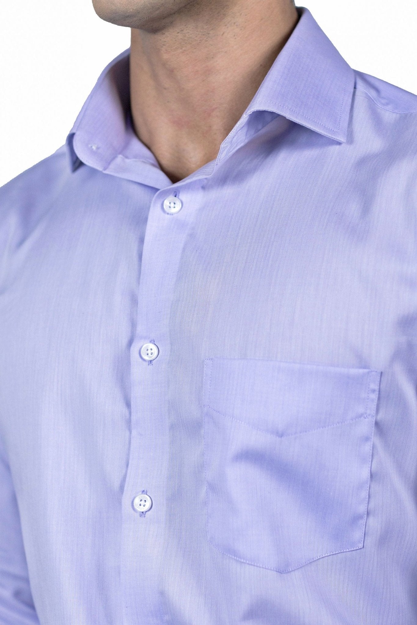 Lilac Herringbone Shirt 80s 2-Ply