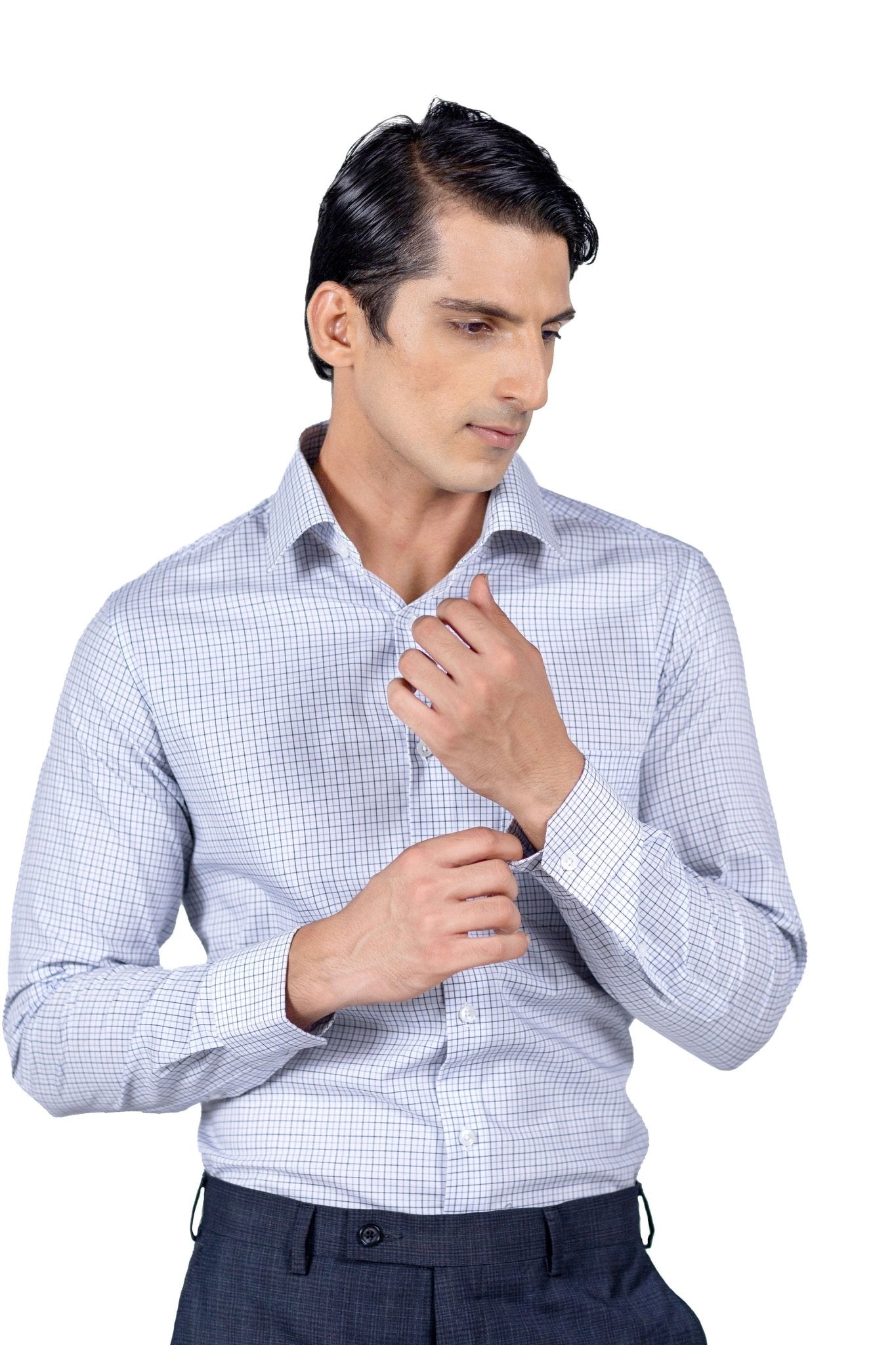 Classic Blue Windowpane 80s 2-Ply