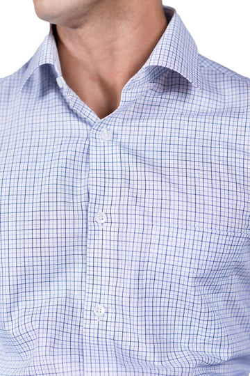 Classic Blue Windowpane 80s 2-Ply