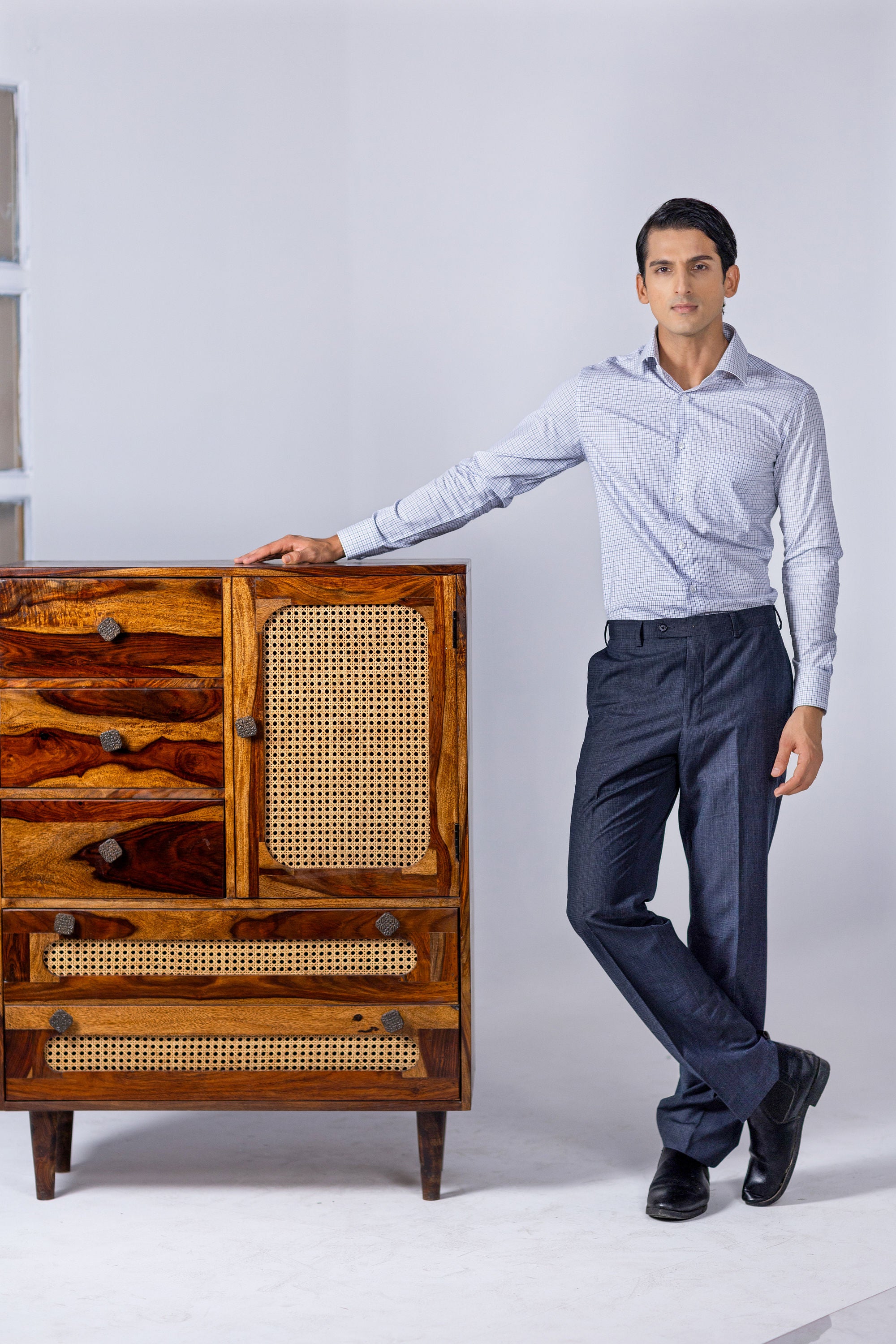 Classic Blue Windowpane 80s 2-Ply – slide 2