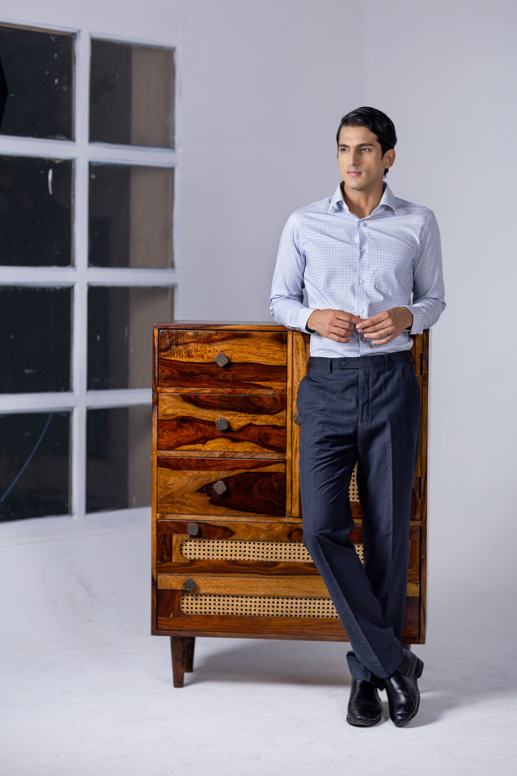 Classic Blue Windowpane 80s 2-Ply – slide 3