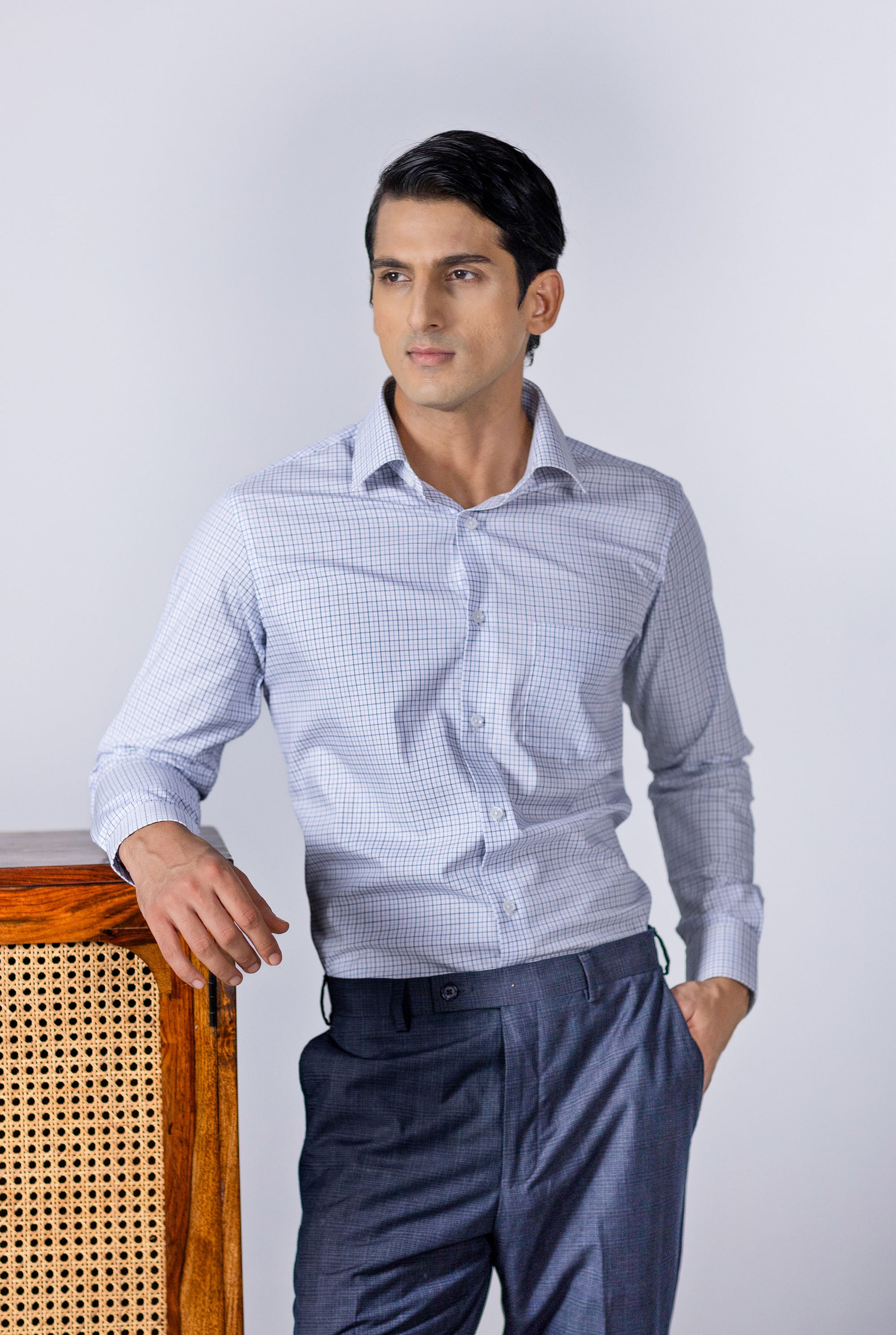 Classic Blue Windowpane 80s 2-Ply – slide 4