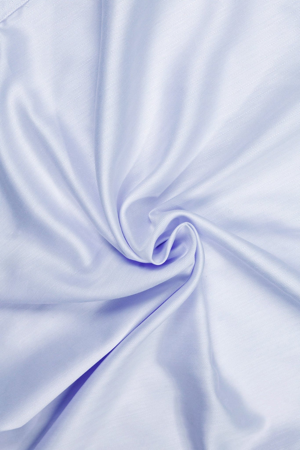 Ice Blue Herringbone French Cuff Shirt 2-Ply