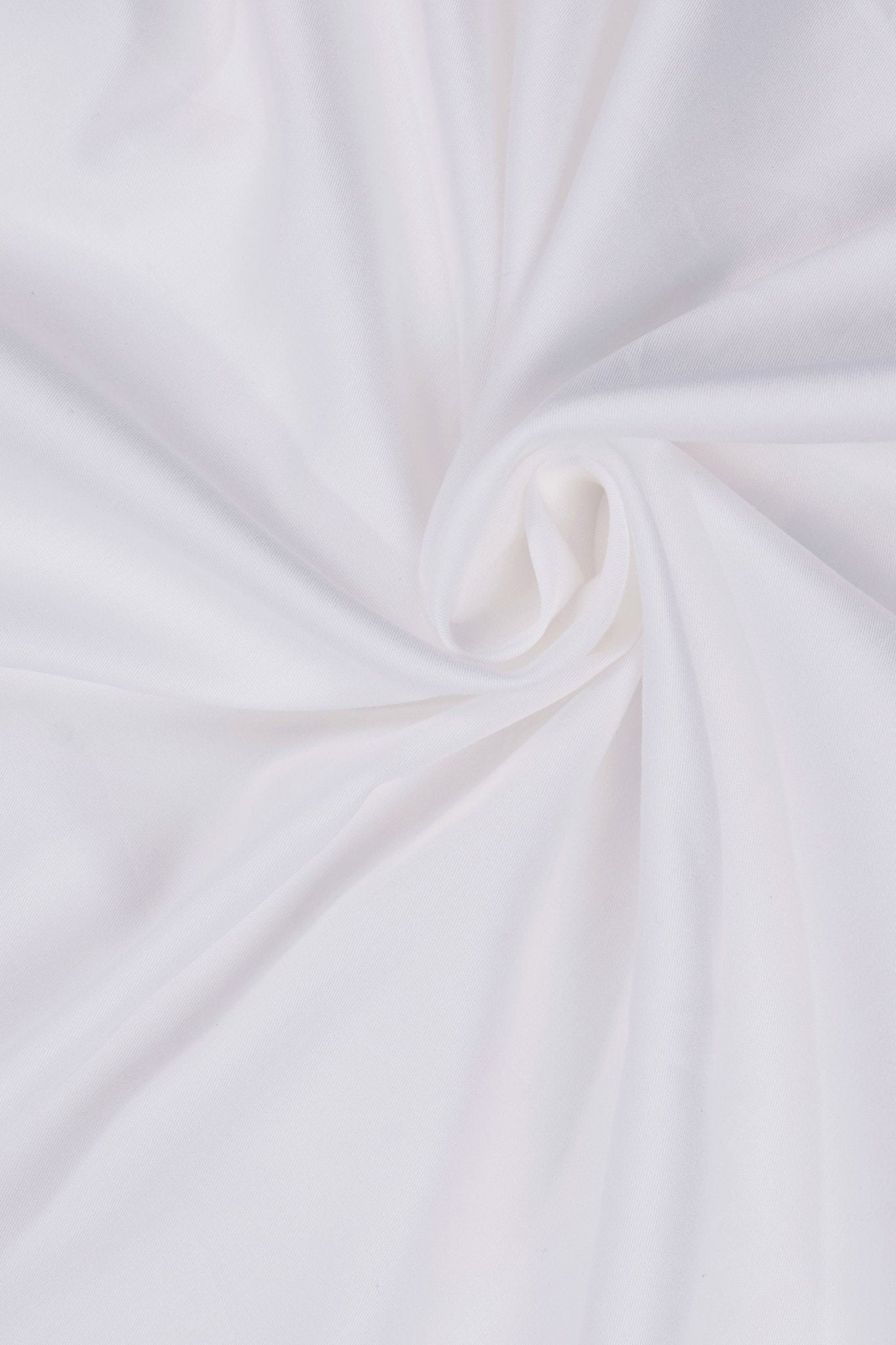 White Twill French Cuff Shirt 80s 2 Ply