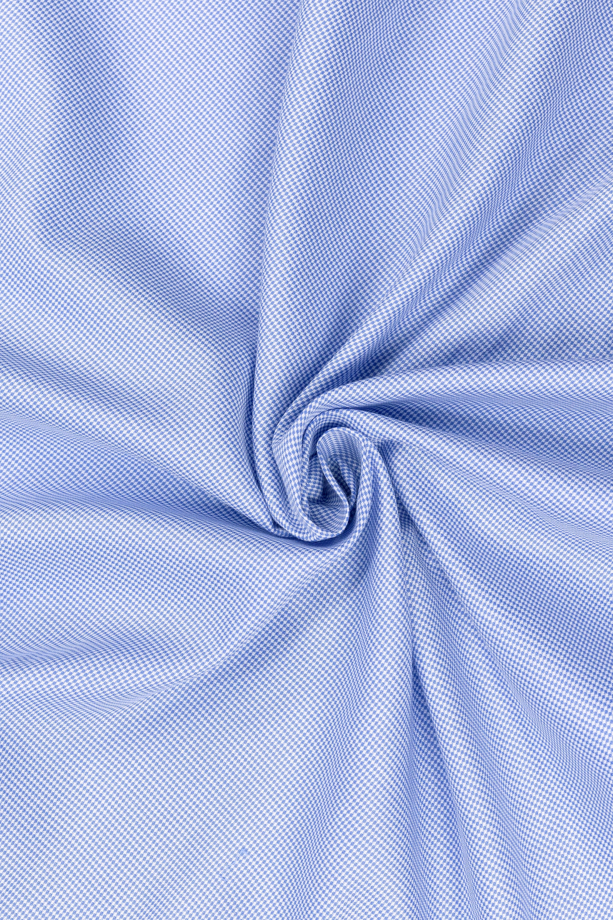 Blue Puppytooth French Cuff Shirt 2-Ply