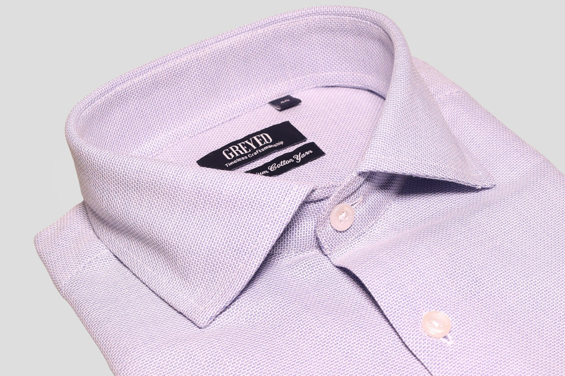 Sky Blue Micro Honeycomb Dobby Shirt