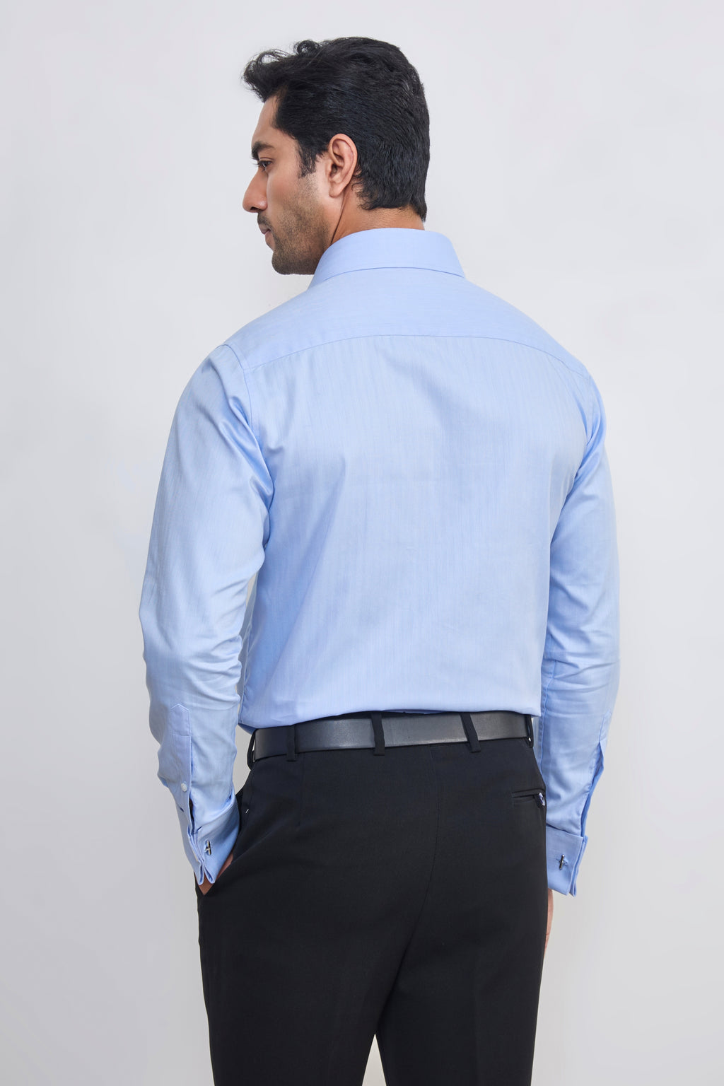 Signature Sky Blue Herringbone