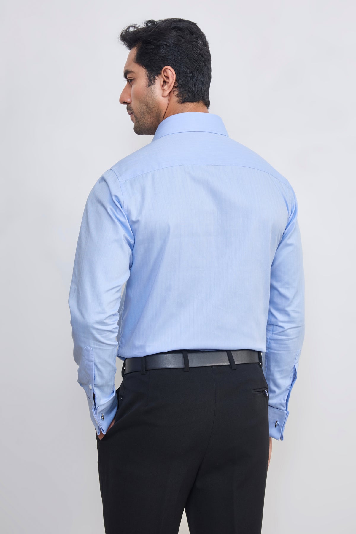 Signature Sky Blue Herringbone