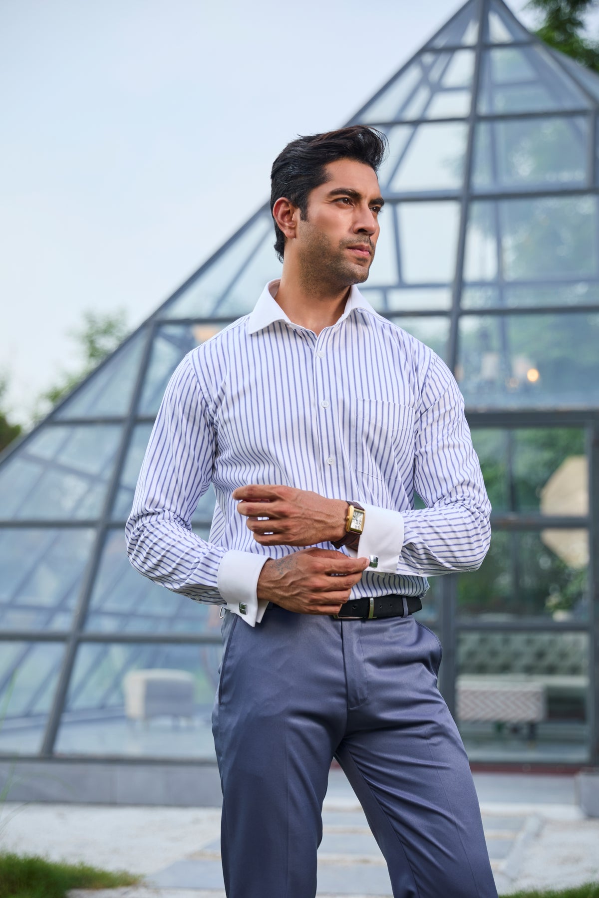The Cambridge Stripe - Banker Collar