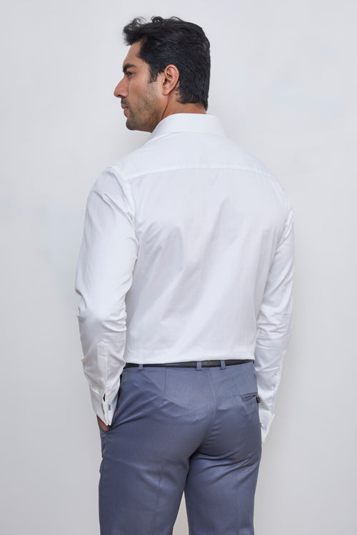 Signature White Herringbone