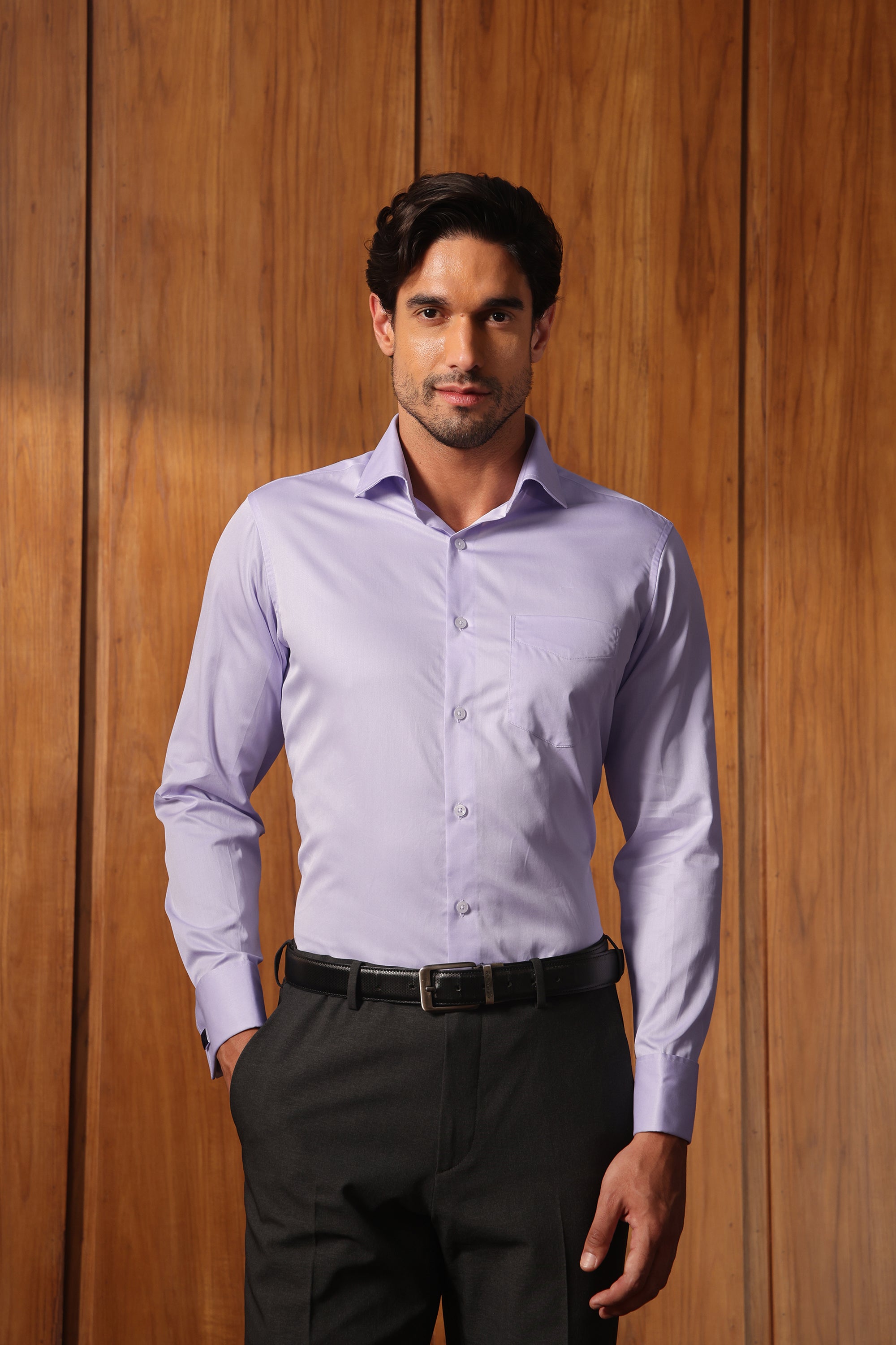 Lavender Twill French Cuff Shirt – Ultra Fine 200s 2-Ply