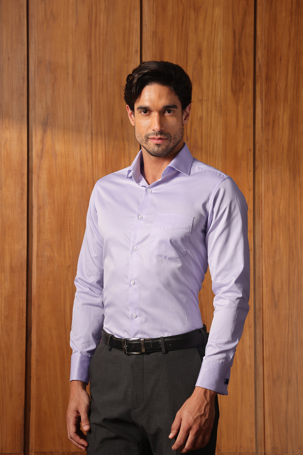 Lavender Twill French Cuff Shirt – Ultra Fine 200s 2-Ply