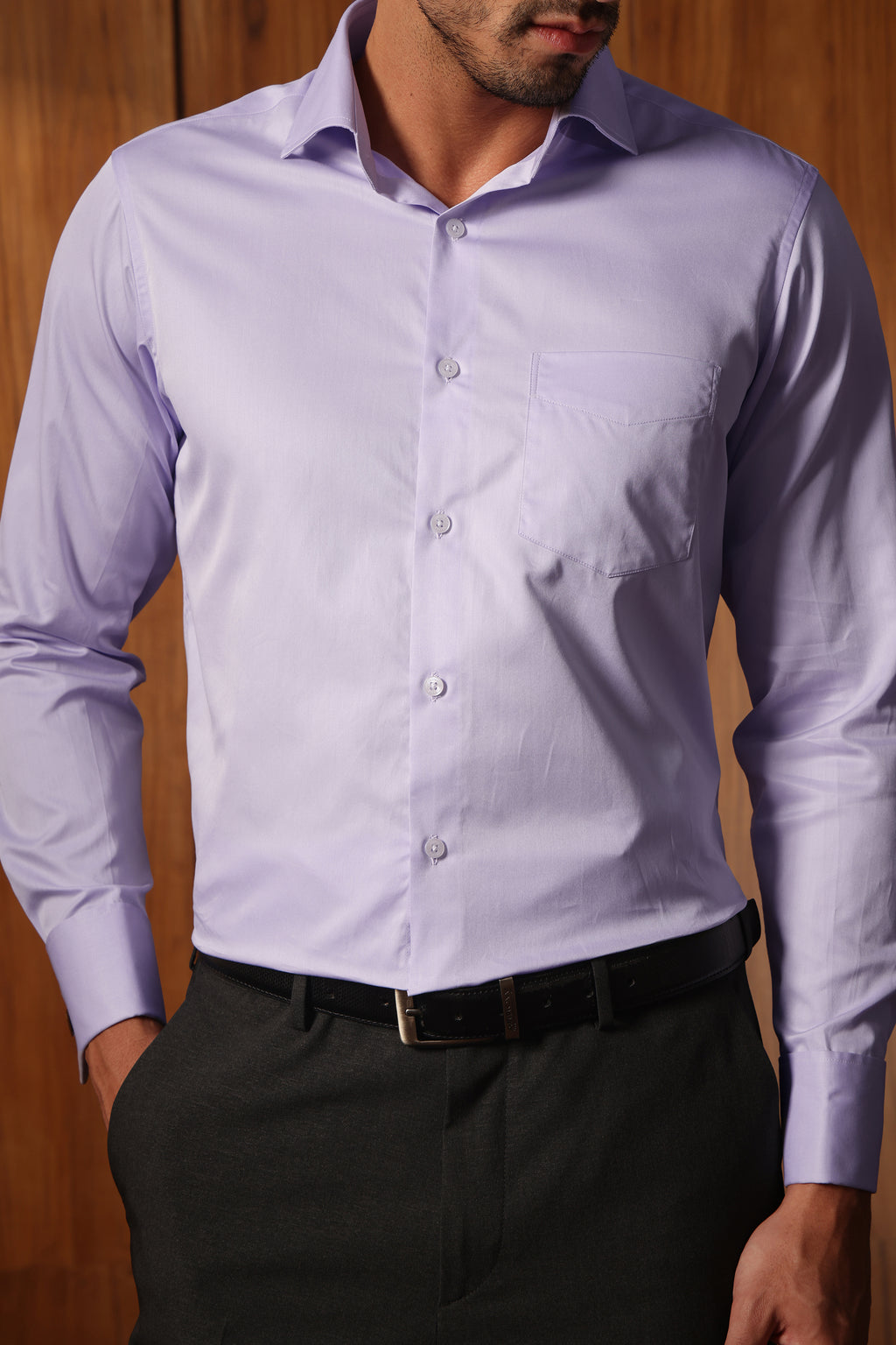 Lavender Twill French Cuff Shirt – Ultra Fine 200s 2-Ply