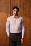 Pink Herringbone French Cuff Shirt – 100s 2-Ply