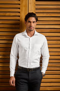 Signature White Herringbone