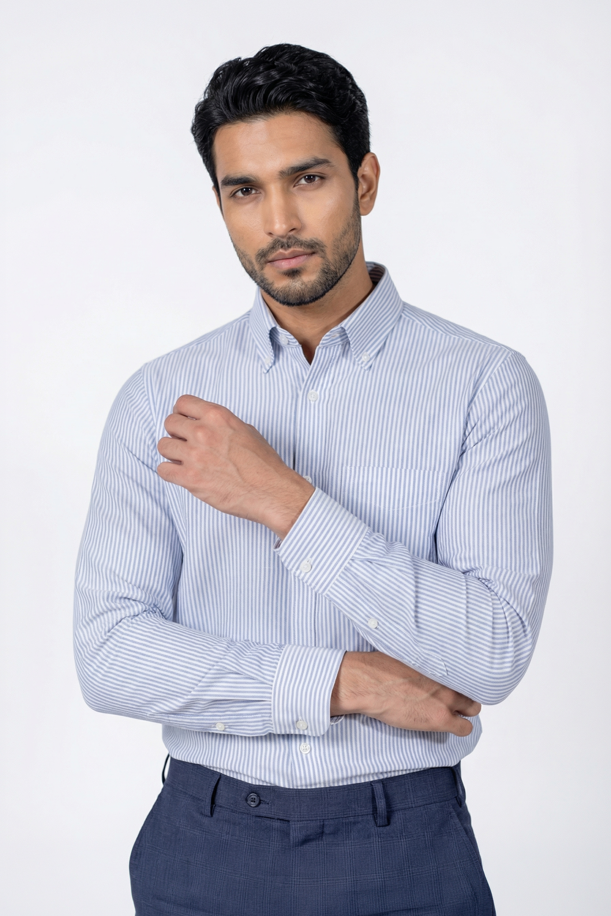 Classic Blue Oxford Stripe - Organic Cotton