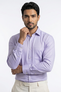 Lilac Herringbone Shirt 80s 2-Ply