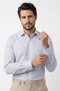 White and Black Pinstripe Shirt 100s 2-Ply